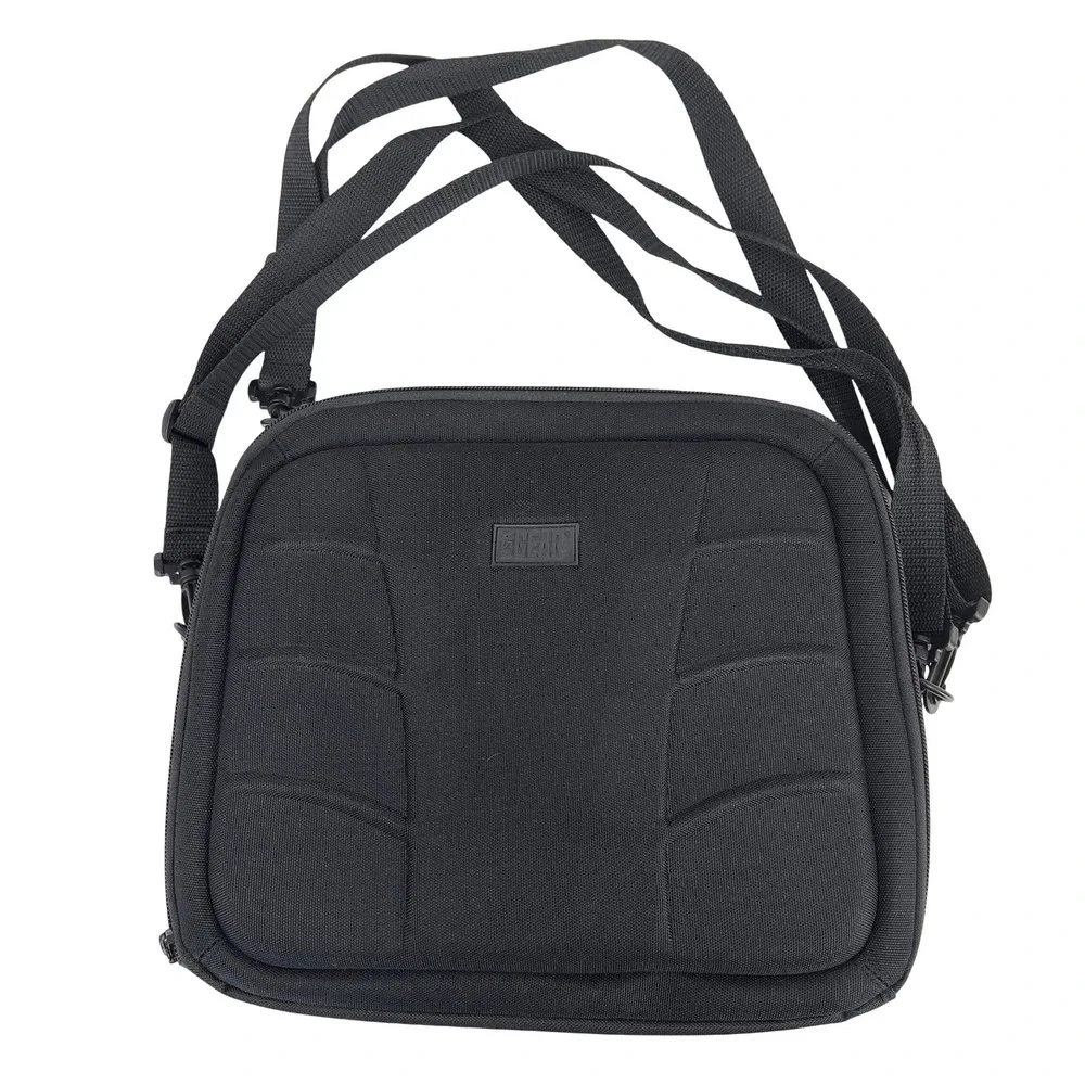 USA Gear Padded Camera Messenger Bag‎ Black Tech Case Adjustable Shoulder Straps